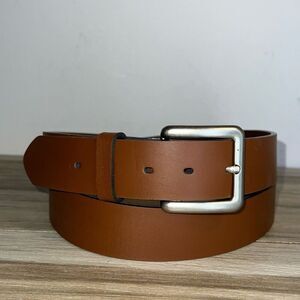 Leather Belt King Size Mens 48/50 Brown Reinforced Adjustable Holes Chore Office